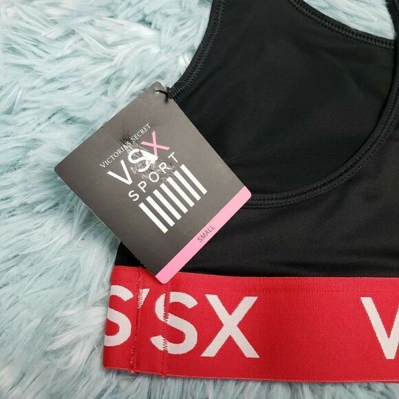 Victoria's Secret Purple VSX Logo Racerback Sport Bra Size S - Picture 3 of 5